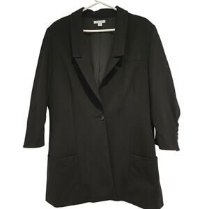 Boston Proper Size 16 Black Blazer Jacket | NWOT Boyfriend Fit